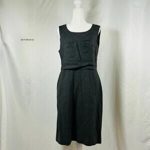 DKNY Women's Sleeveless 100% Wool Charcoal Dress Size 12